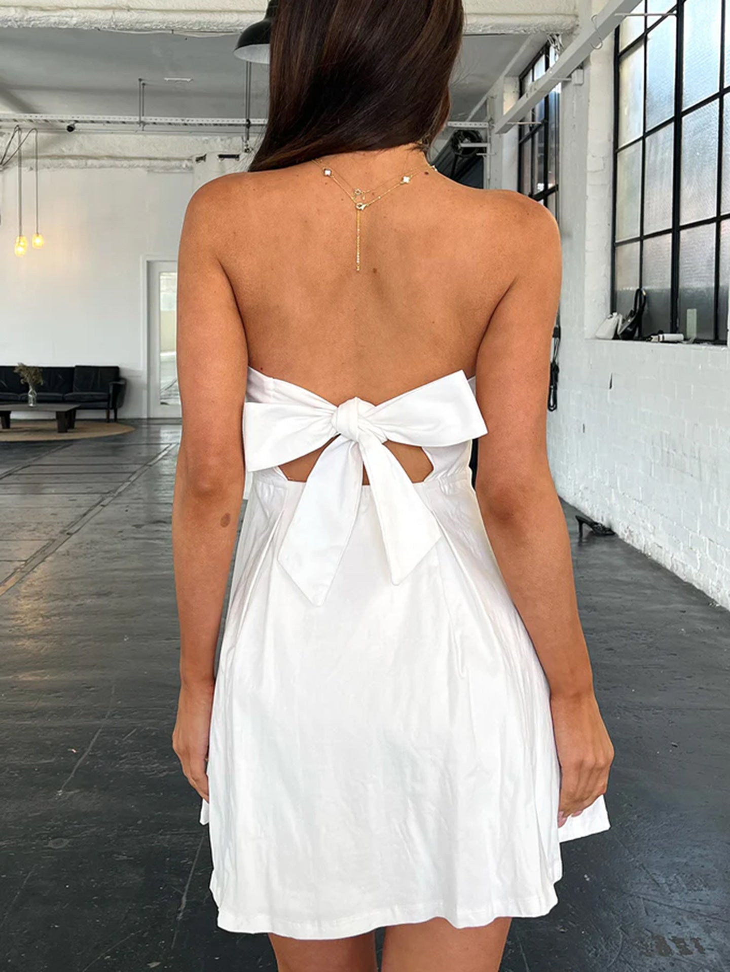 Off-Shoulder Georgette Fit & Flare Dress