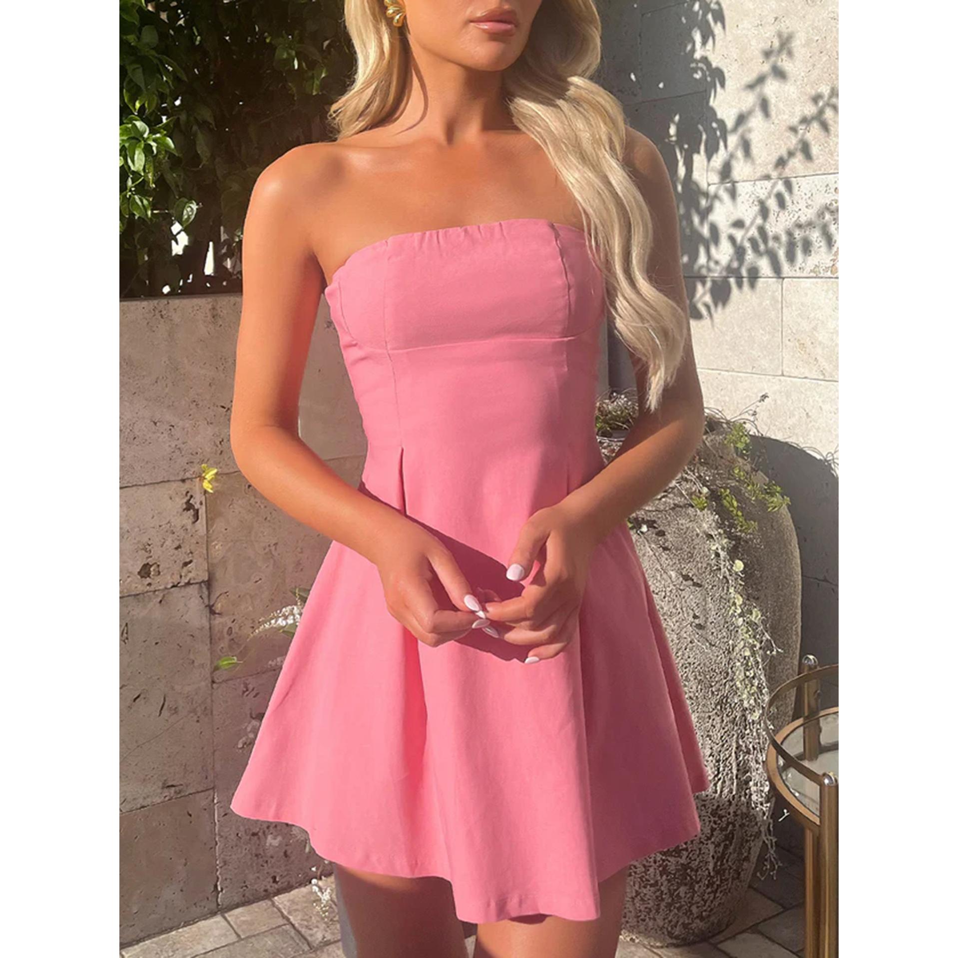 Off-Shoulder Georgette Fit & Flare Dress