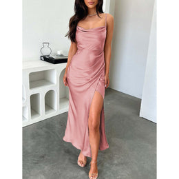 Satin Bodycon Midi Dress