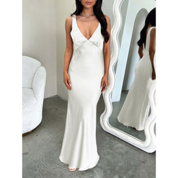 Satin Bodycon Maxi Dress