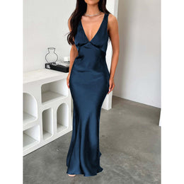 Satin Bodycon Maxi Dress
