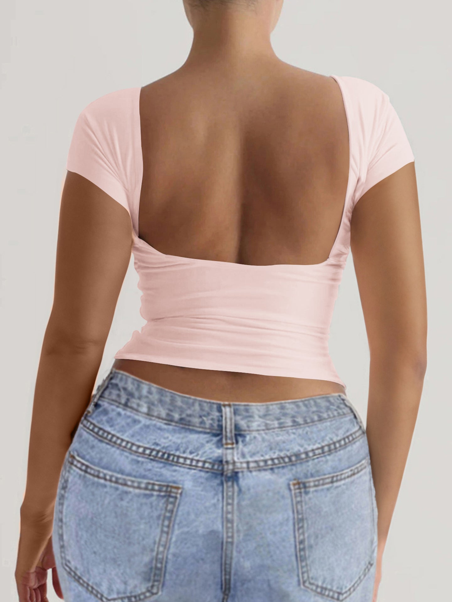 Solid Boat Neck Crop Top