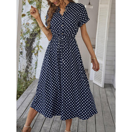 Women Polka Dot Printed A-Line Dress