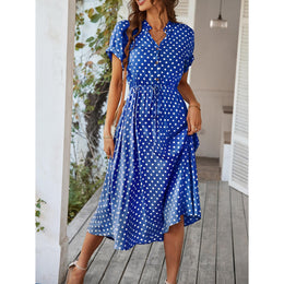 Women Polka Dot Printed A-Line Dress