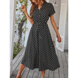 Women Polka Dot Print A-Line Dress