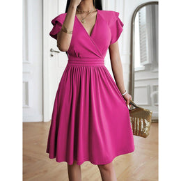 Women V-neck Fit & Flared Dress