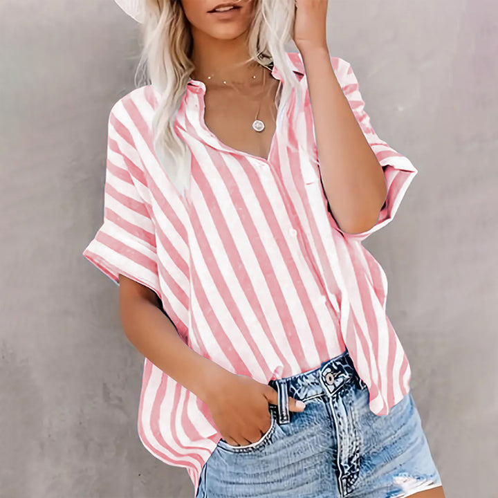 Women Spread Collar Multi Striped Casual Shirt