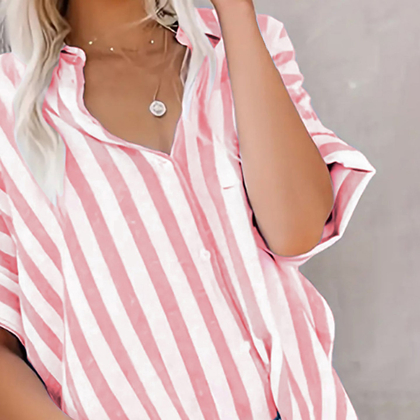 Women Spread Collar Multi Striped Casual Shirt