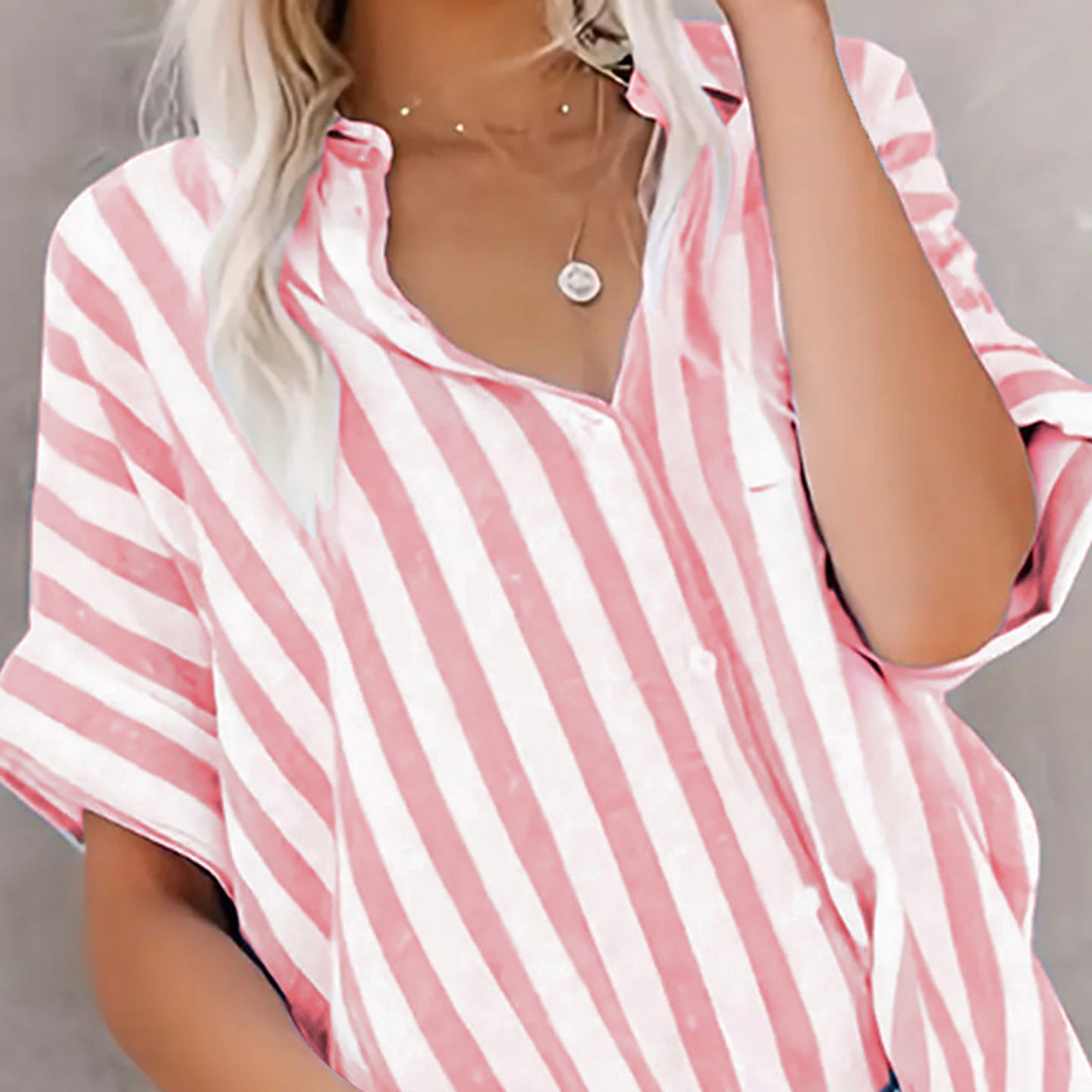 Women Spread Collar Multi Striped Casual Shirt
