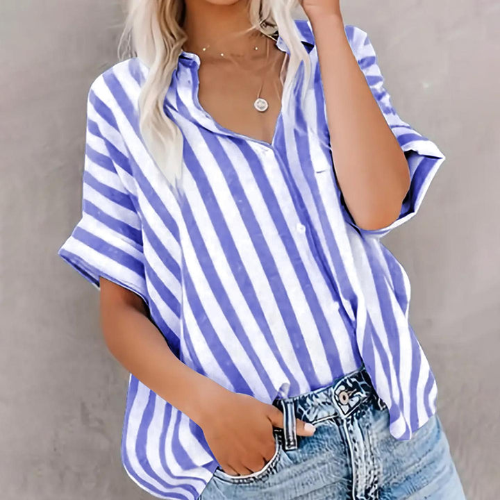 Women Spread Collar Multi Striped Casual Shirt