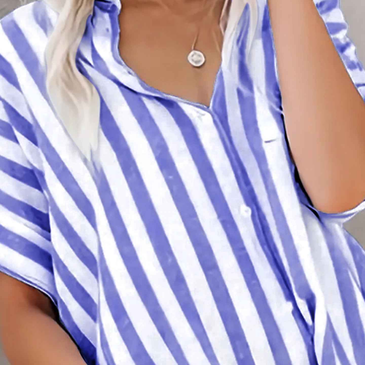 Women Spread Collar Multi Striped Casual Shirt