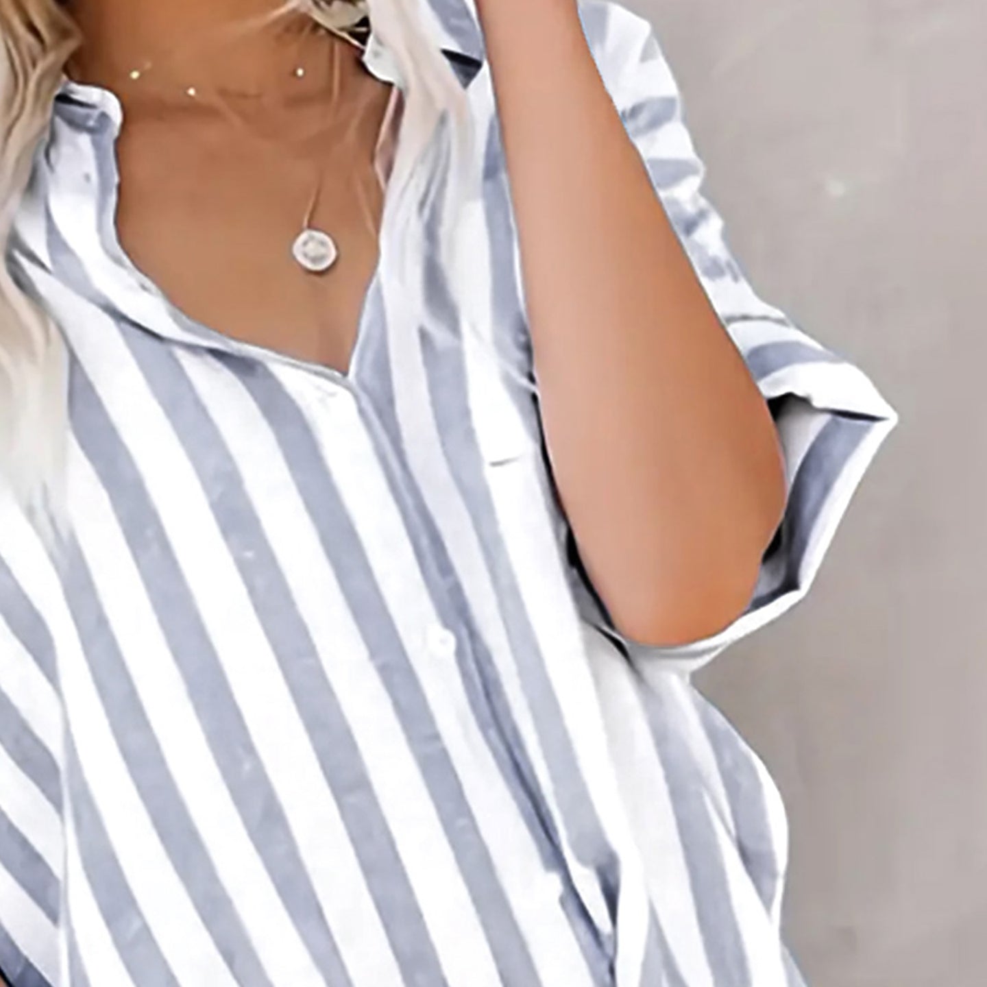 Women Spread Collar Multi Striped Casual Shirt