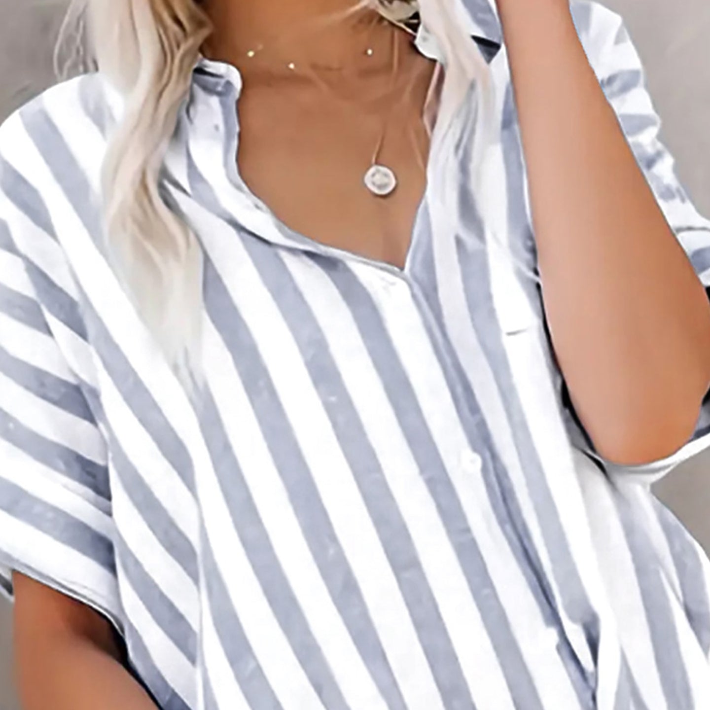 Women Spread Collar Multi Striped Casual Shirt