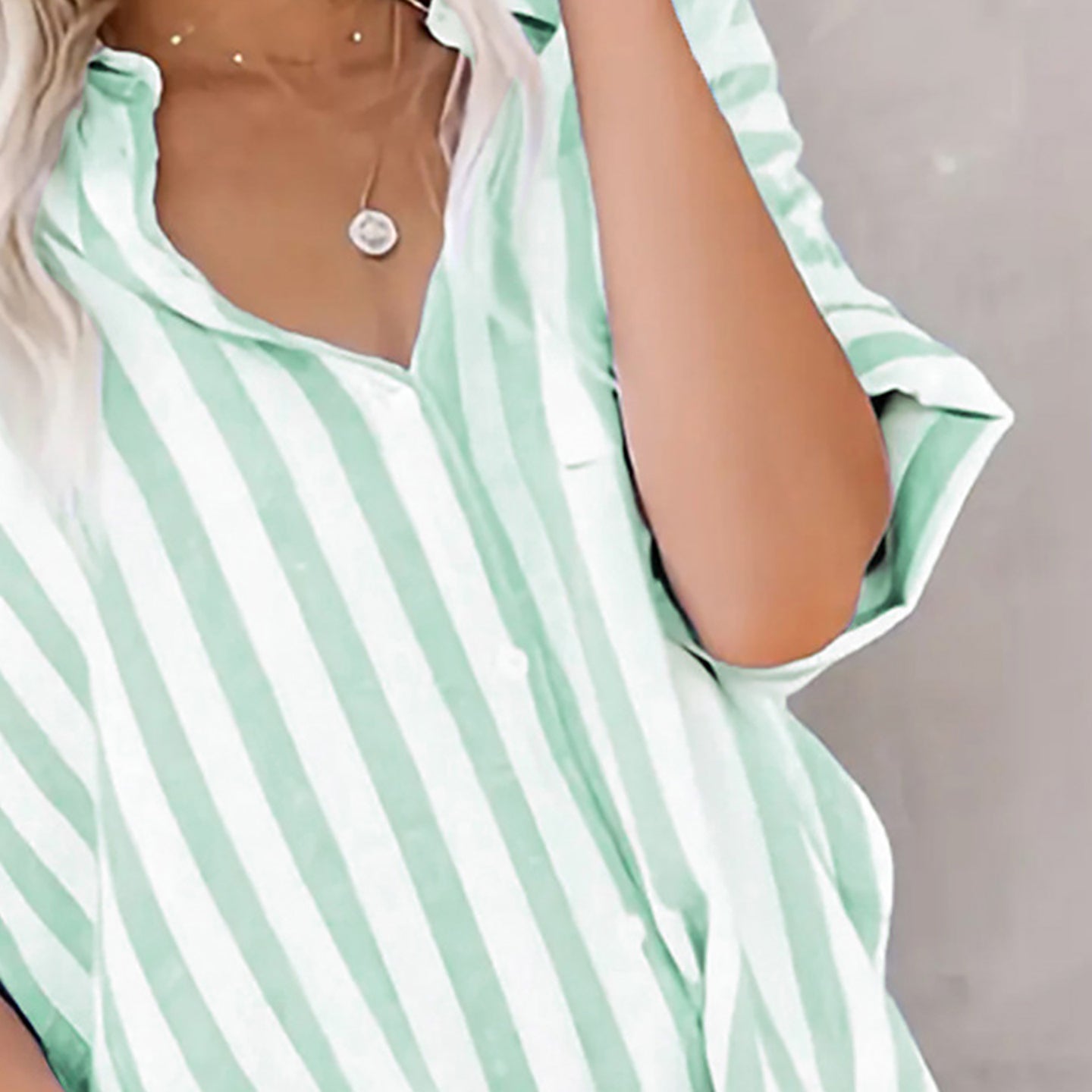 Women Spread Collar Multi Striped Casual Shirt