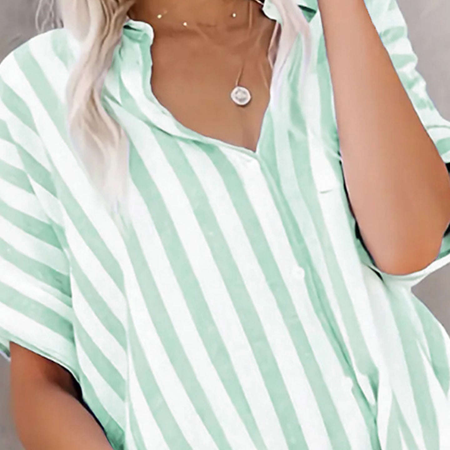 Women Spread Collar Multi Striped Casual Shirt