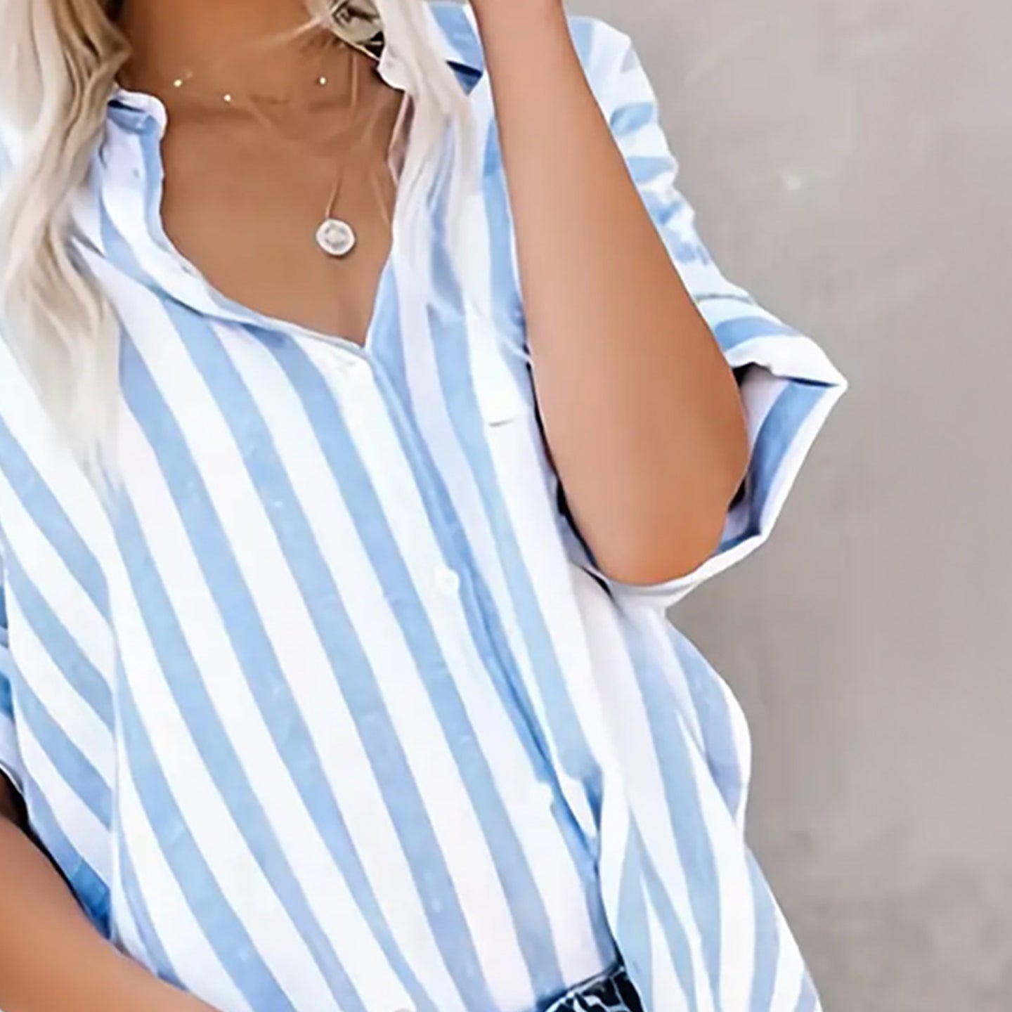 Women Spread Collar Multi Striped Casual Shirt