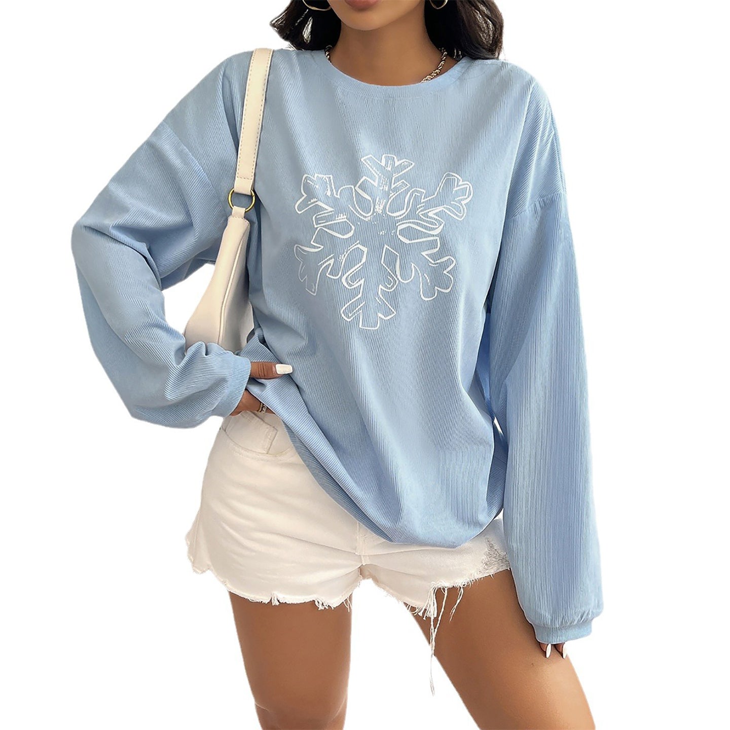 Women Graphic Printed Round Neck Sweatshirt