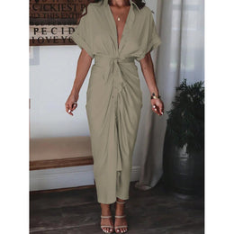 Women Shirt Maxi Dress