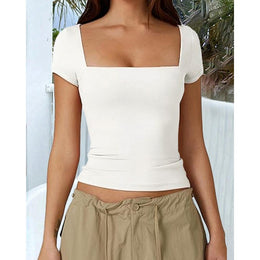 Women Square Neck Fitted Top