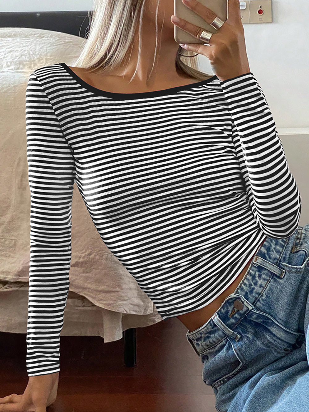 Striped Crop Top