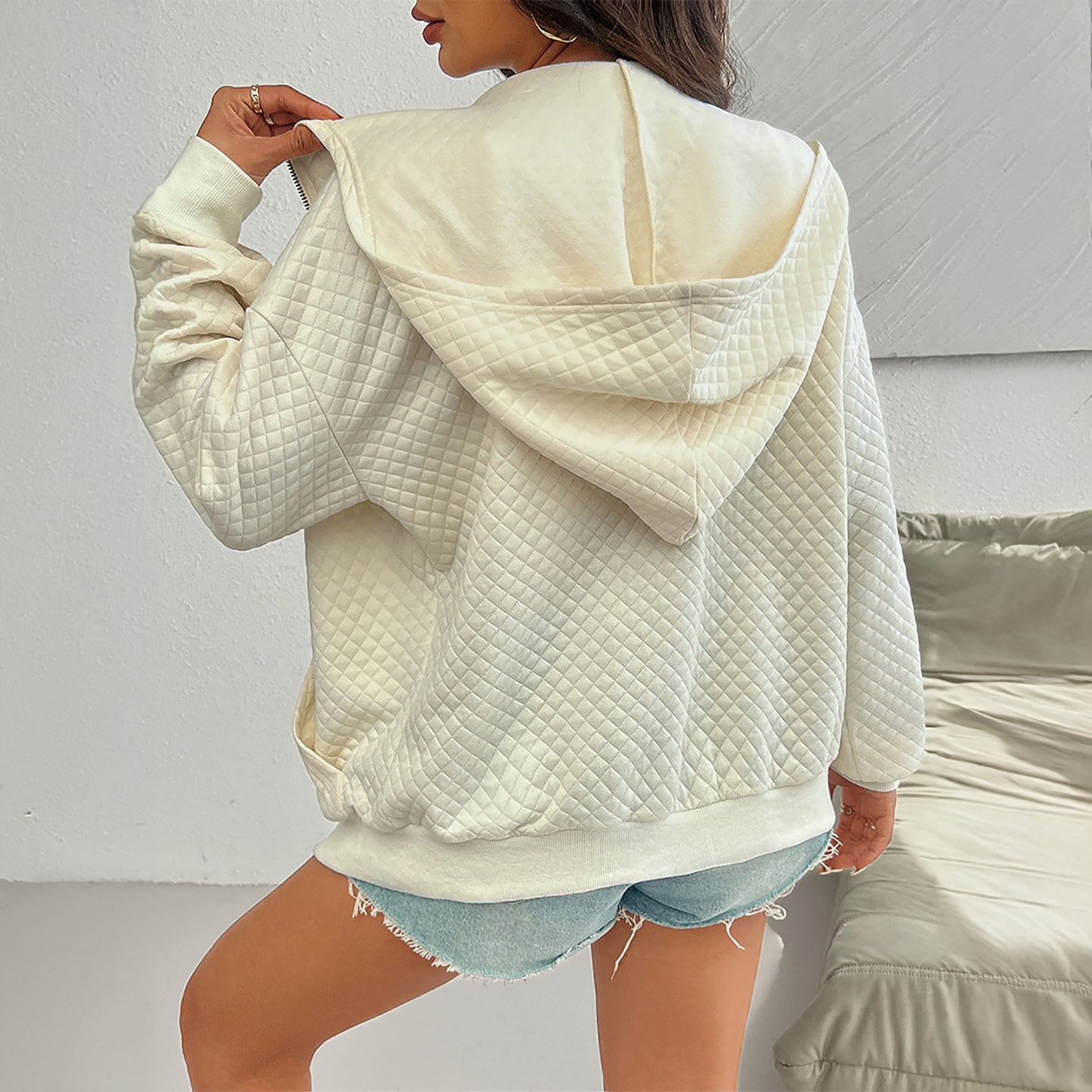 Women Hooded Tailored Jacket