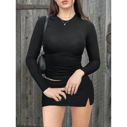 Long Sleeves Top and Skirt