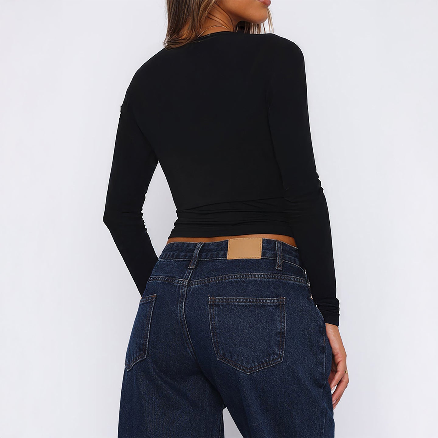 Women V-Neck Crop Top
