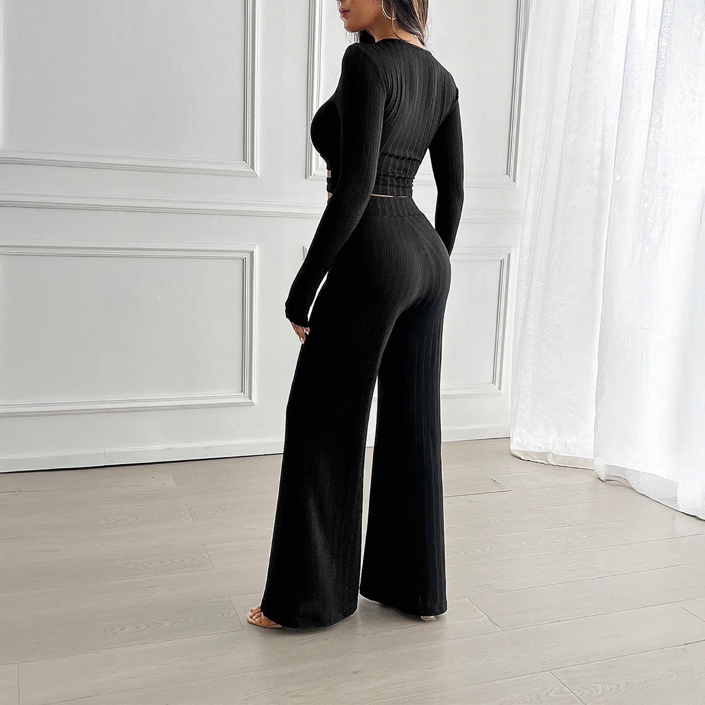 Round Neck Top with Trousers