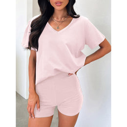 V-Neck T-shirt and Shorts