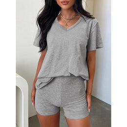 V-Neck T-shirt and Shorts