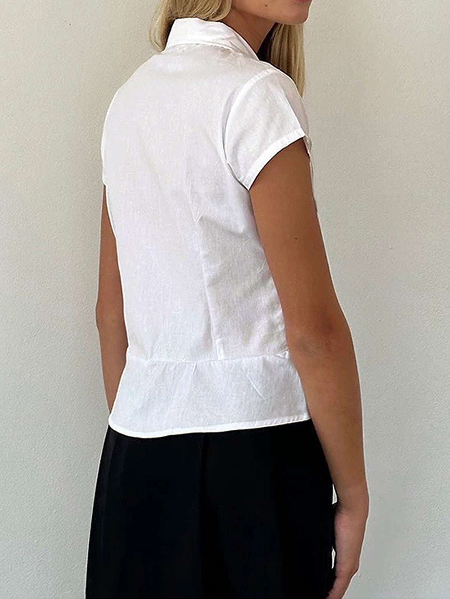 Pin Tuck Shirt Style Top