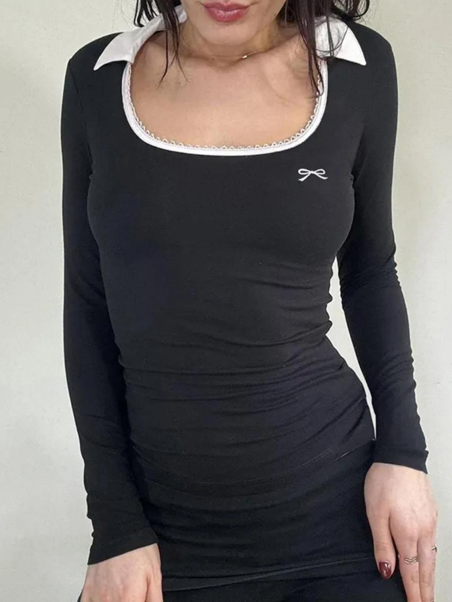 Women Solid Fitted Top