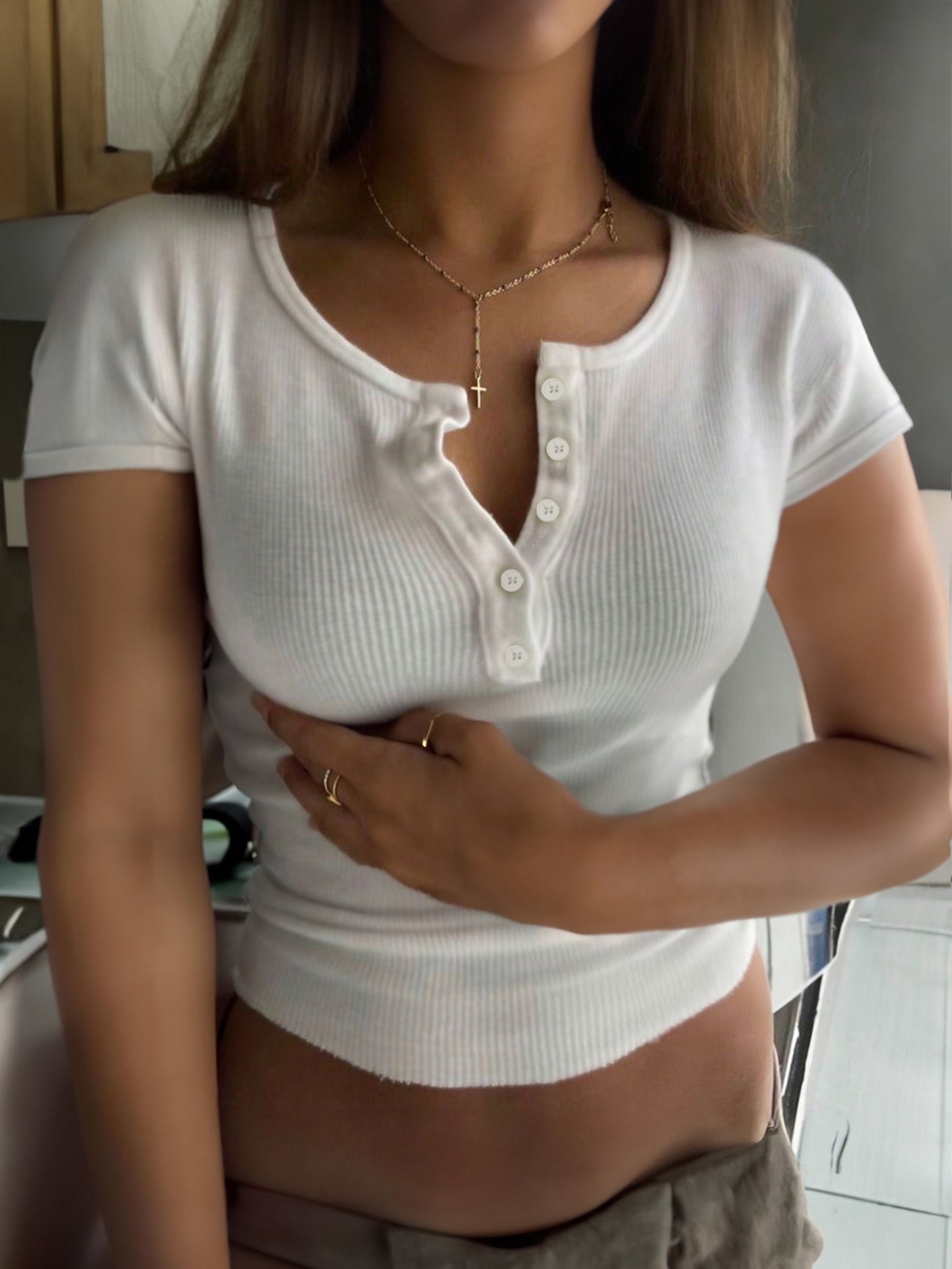 Women Knitted Crop Top