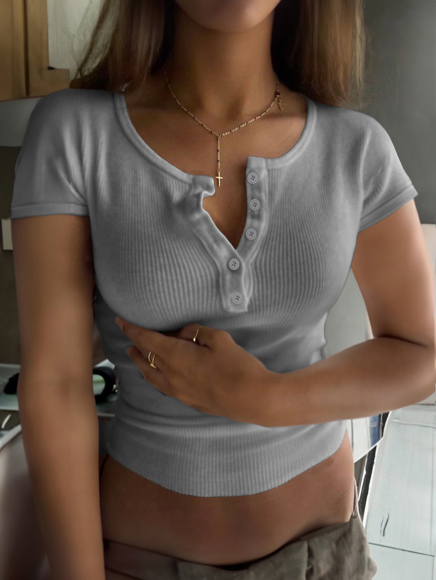 Women Fitted Crop Top