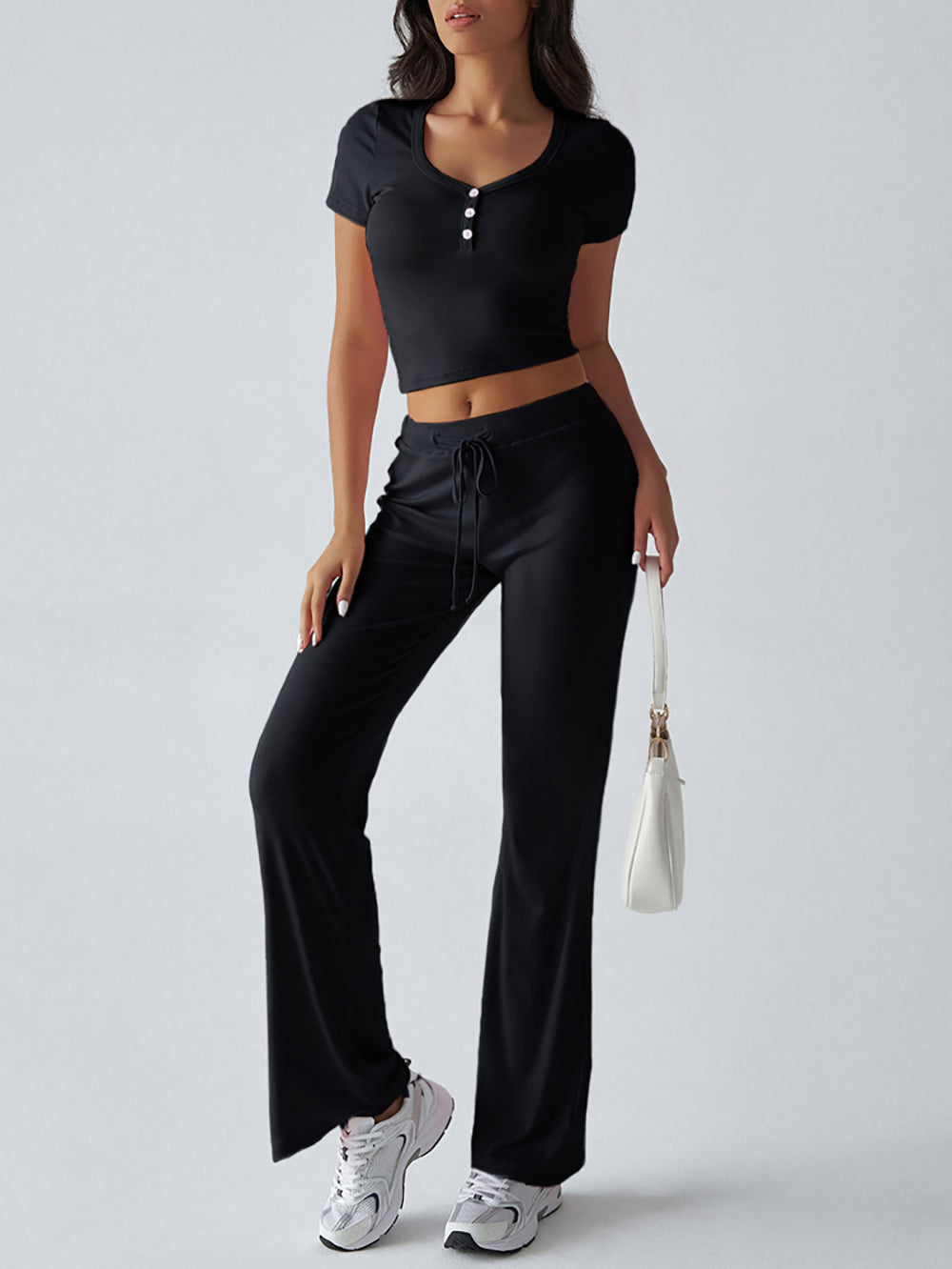 Round Neck Tops And Trousers