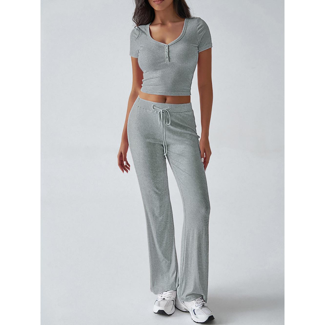 Round Neck Tops And Trousers