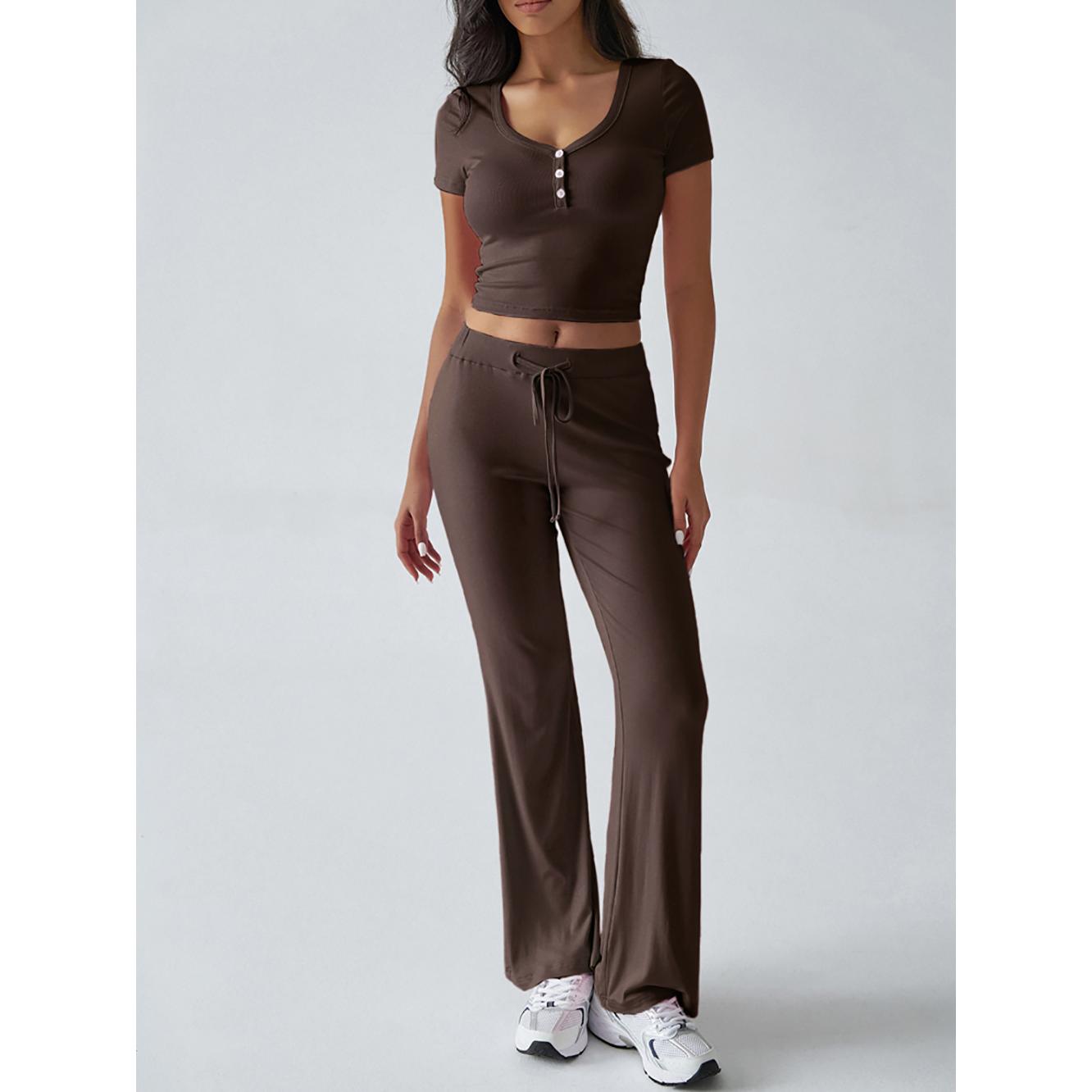 Short Sleeves Tops And Trousers