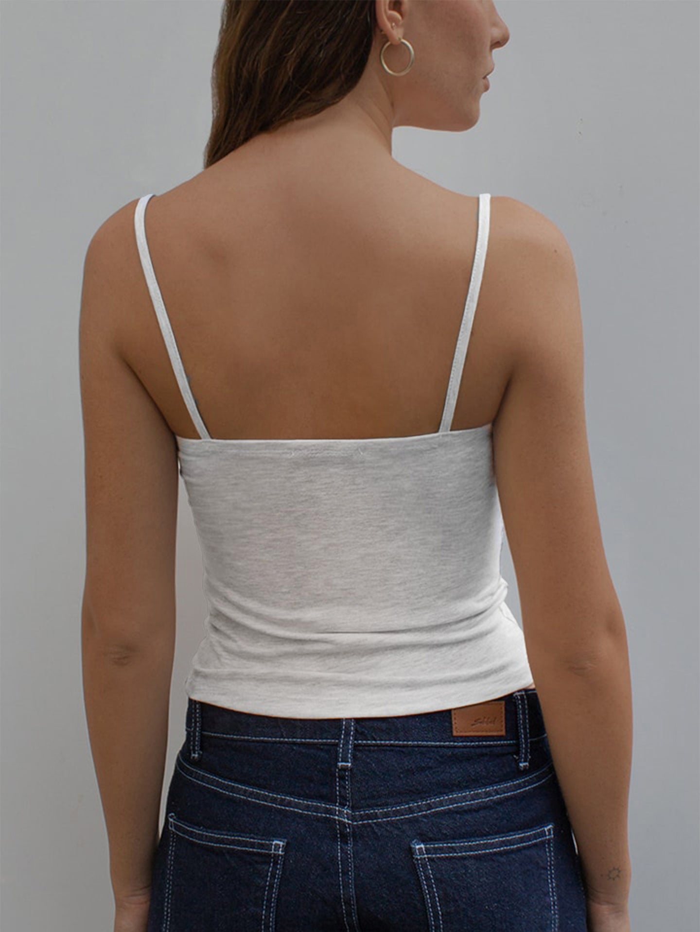 Women Lace Insert V-Neck Crop Top