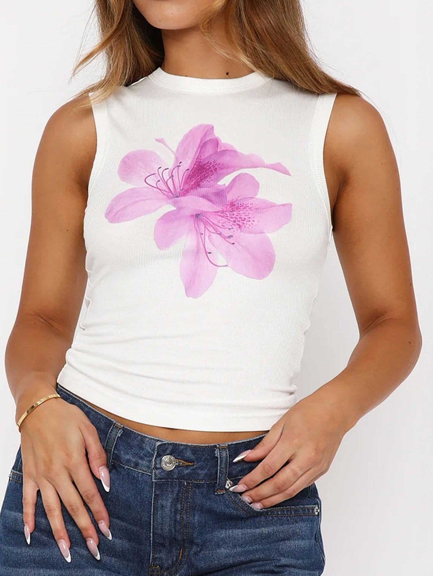 Floral Print Crop Top