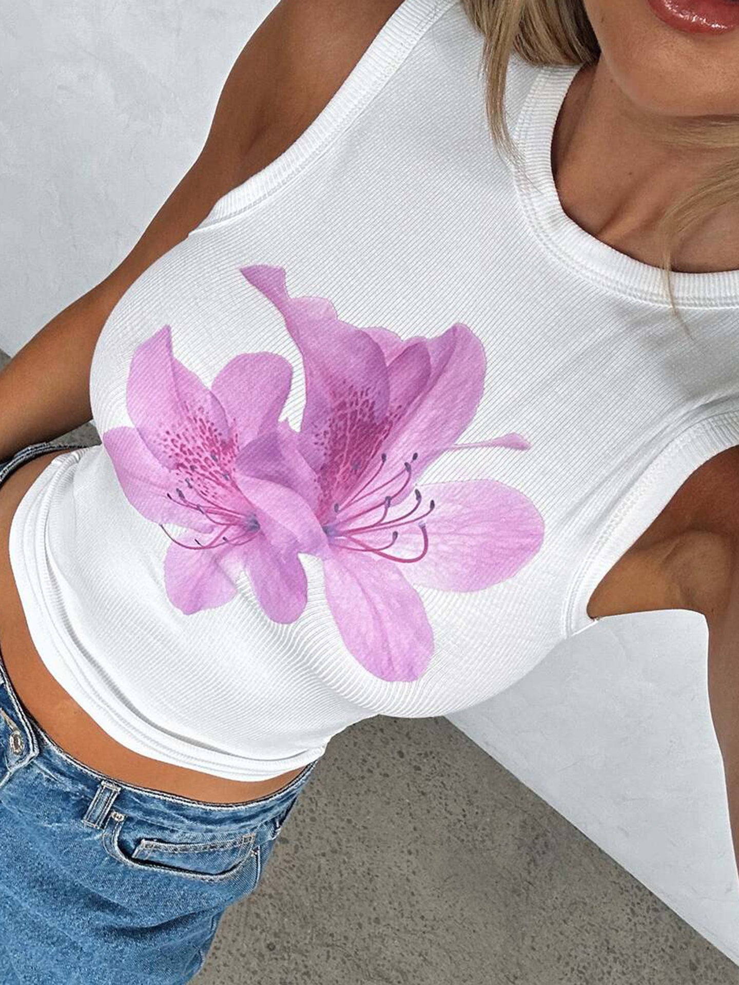 Floral Print Crop Top