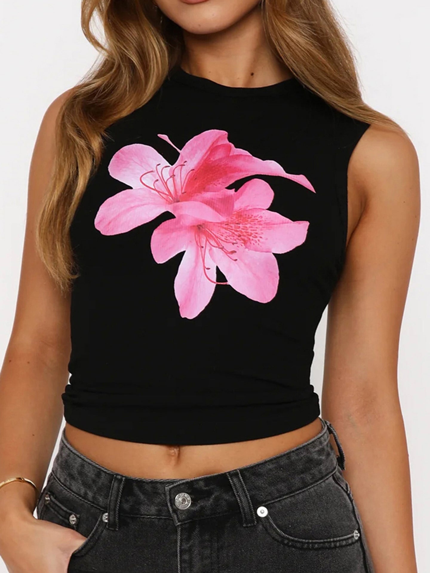 Women Floral Print Crop Top