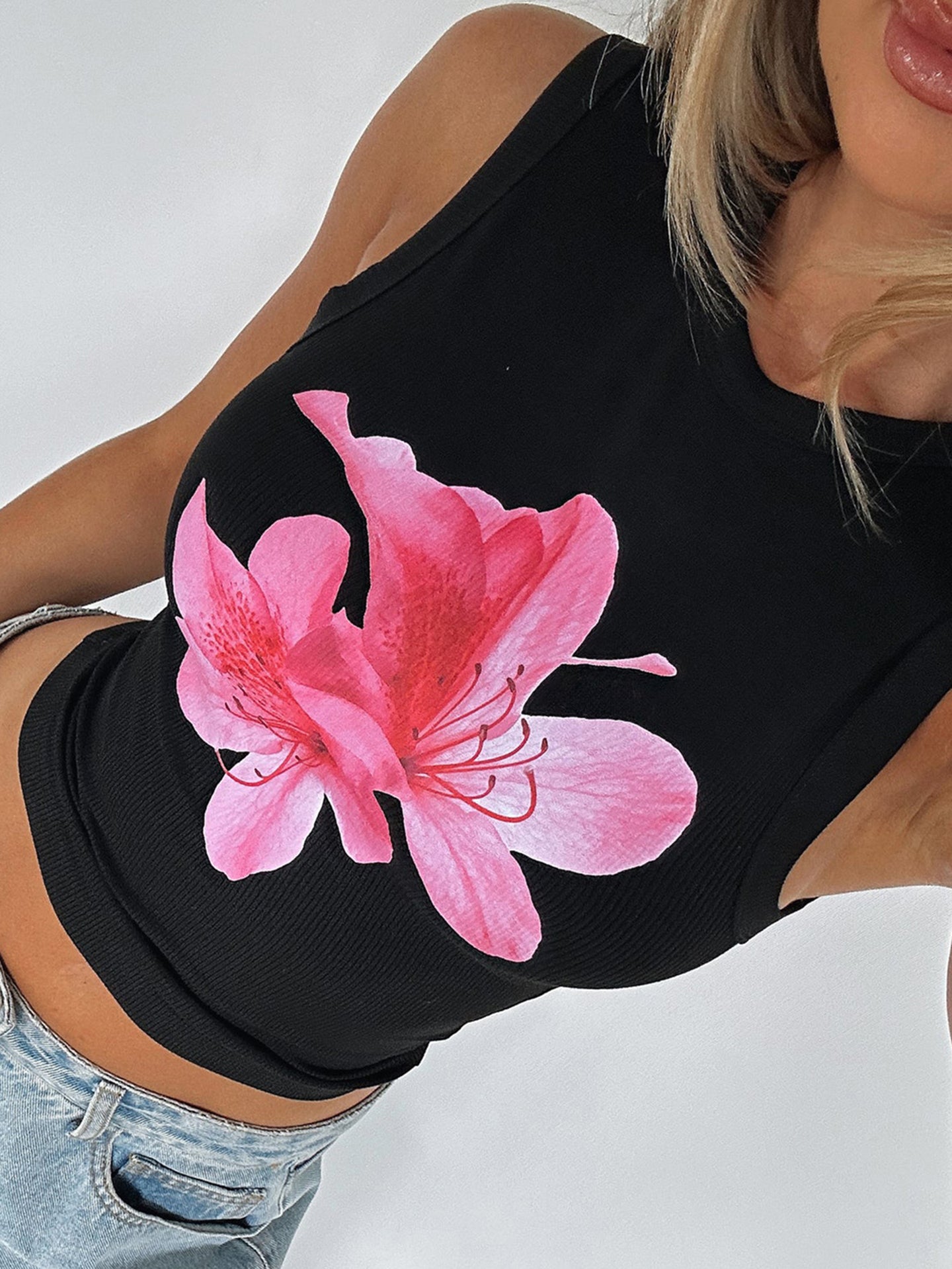Women Floral Print Crop Top