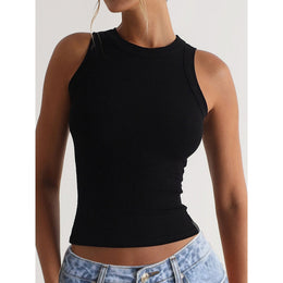 Women Round Neck Tank Regular Top