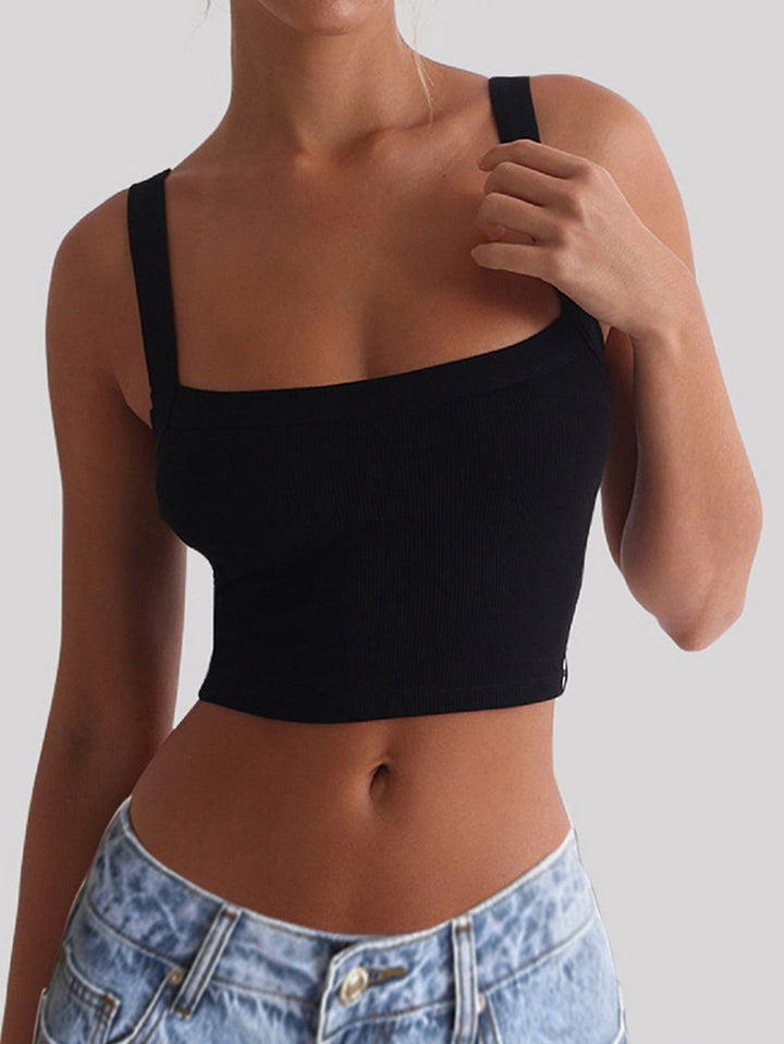 Women Shoulder Straps Tank Crop Top