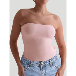 Women Strapless Tube Crop Top