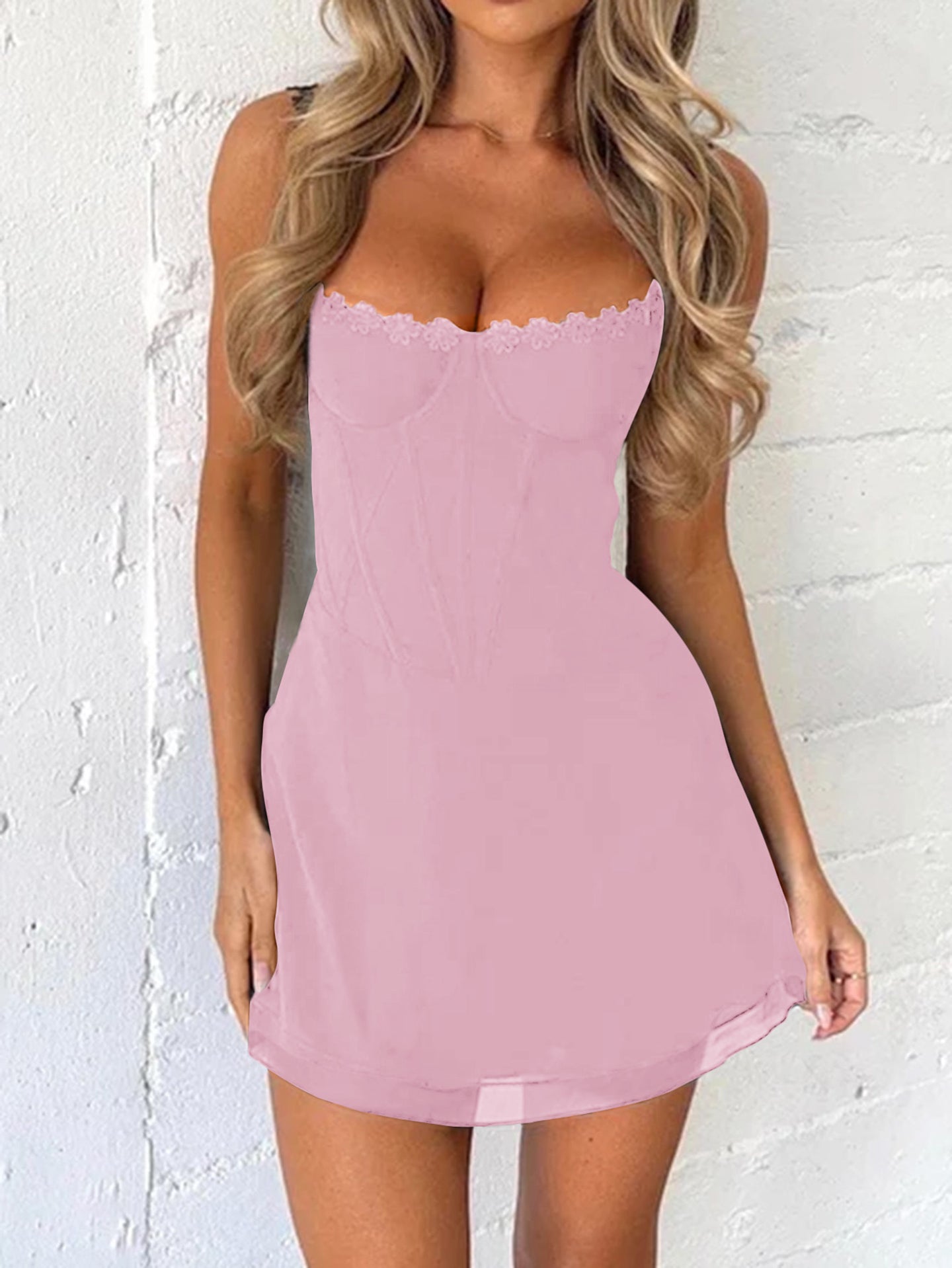 Bodycon Shoulder Straps Mini Dress