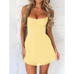 Shoulder Straps Bodycon Mini Dress