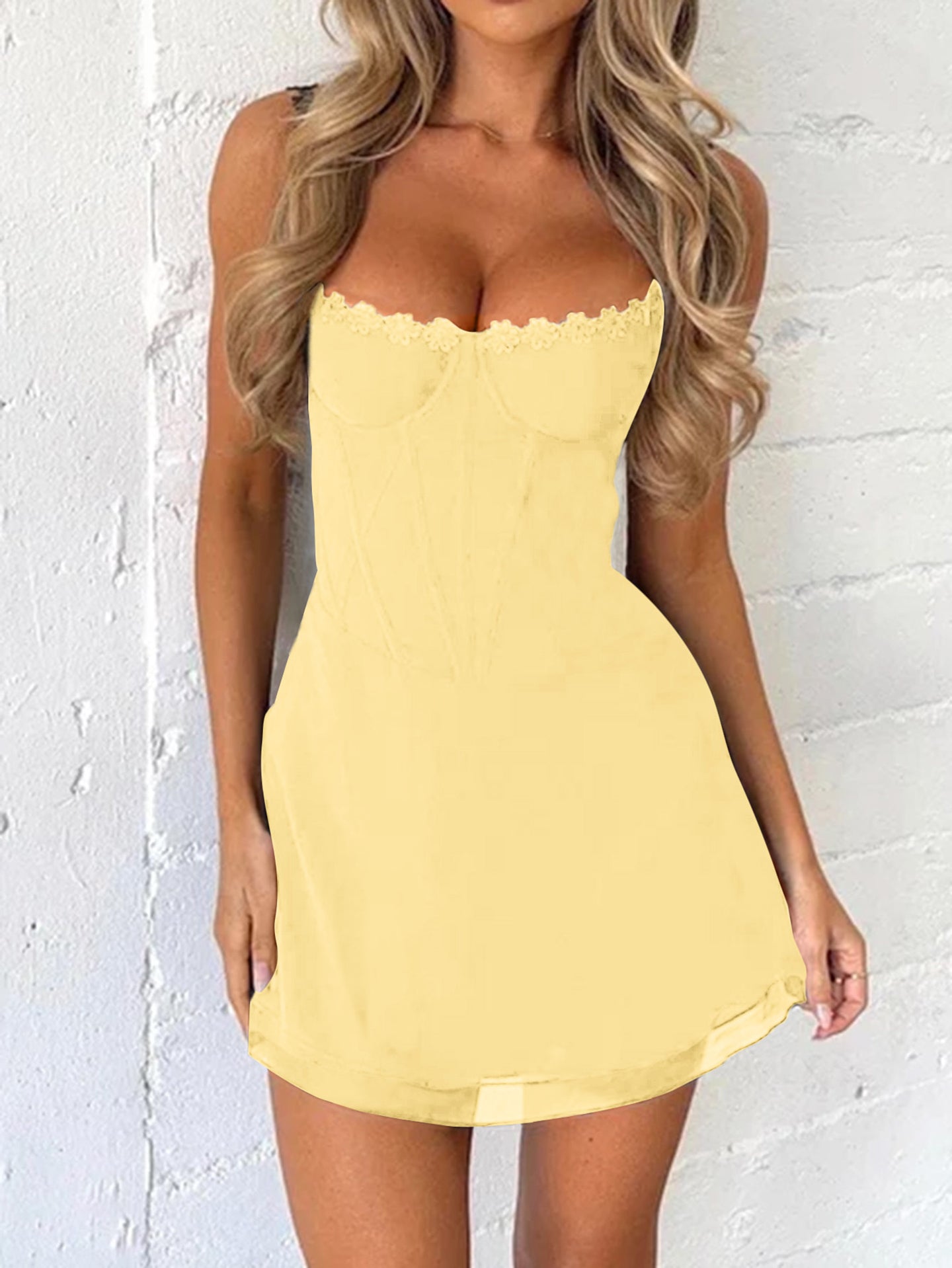 Shoulder Straps Bodycon Mini Dress