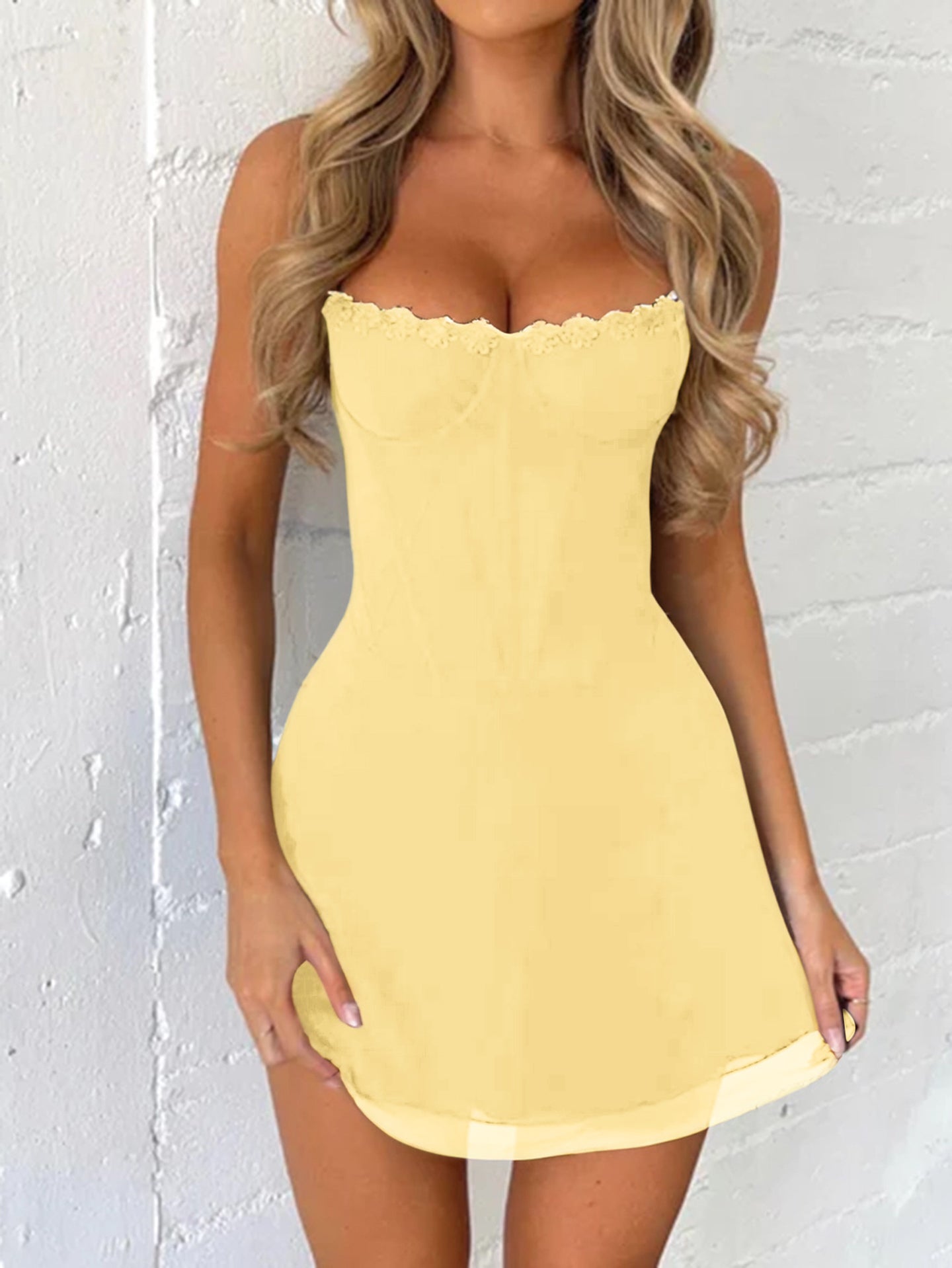 Shoulder Straps Bodycon Mini Dress
