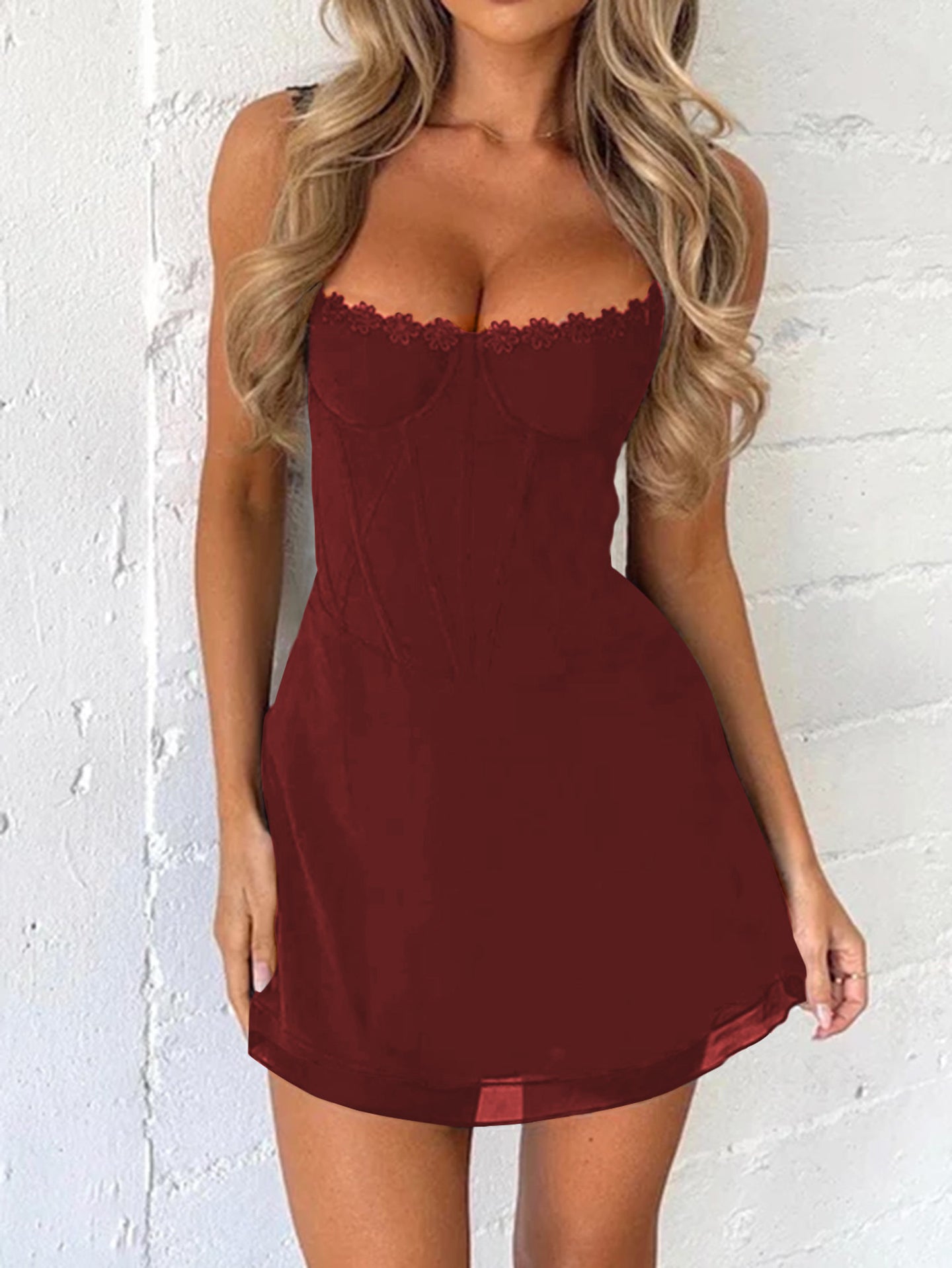 Bodycon Shoulder Straps Mini Dress